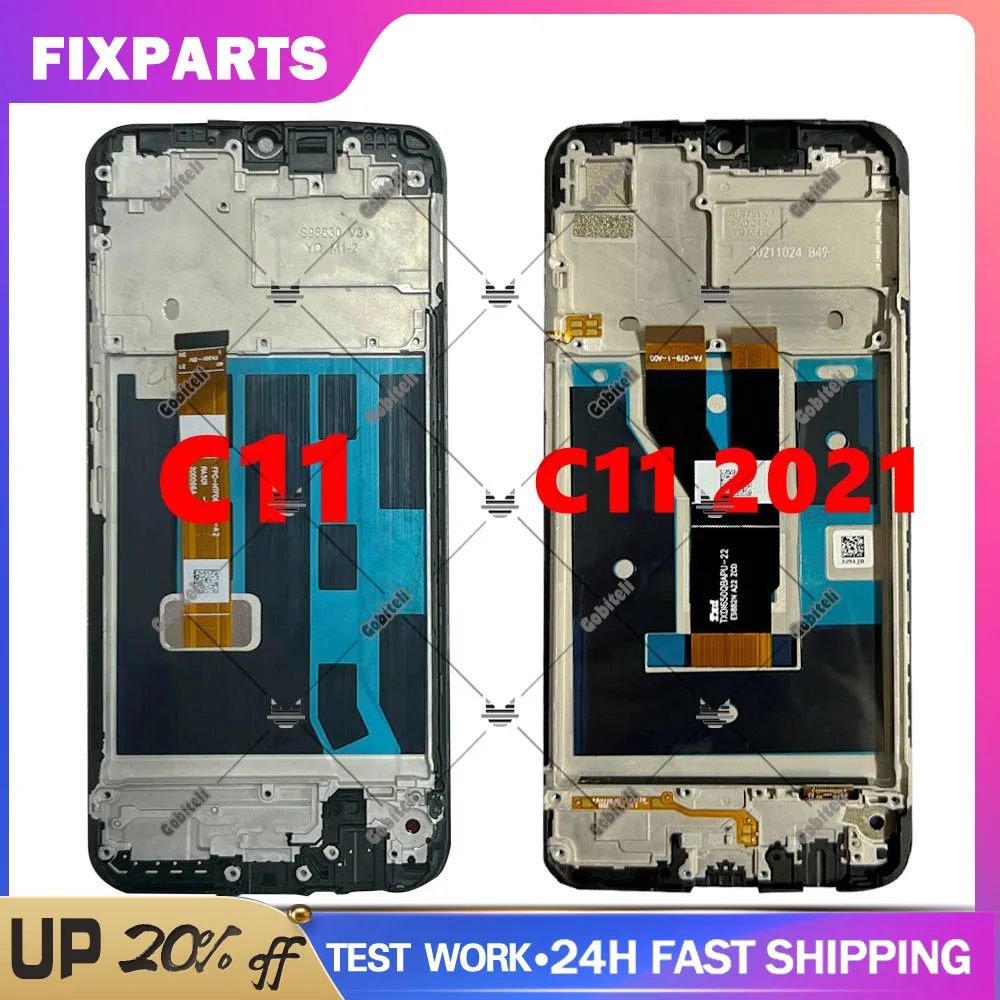 

Tested C11 LCD For OPPO Realme C112020 RMX2185 LCD Display Touch Screen Digitizer Assembly For Realme C11 2021 RMX3231 LCD