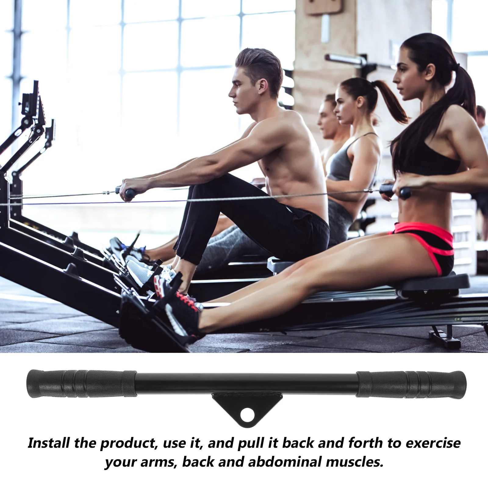 

1Set Fitness Pull Rod High Quality Durable Muscle Trainer Bicep Triceps Pull Down Bar Exercise Tool Integrated Fitness Tool