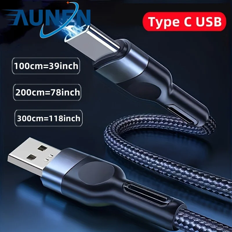 Nylon 5A Super Fast Charging Cable USB Data Sync Cable For USB ToType-C Charging Cable For Samsung Xiaomi OPPO VIVO Smartphones