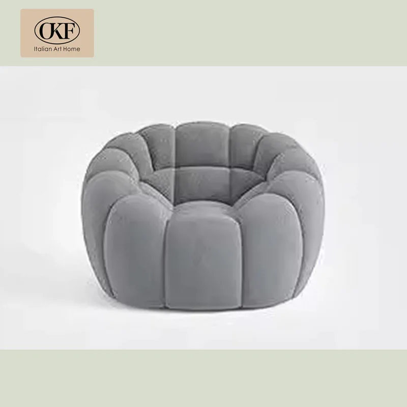 

OKF Customizable Modern Single Seater Sectional Sofa Unique Design with Fabric for Bedroom Living Room or Apartment Sofas