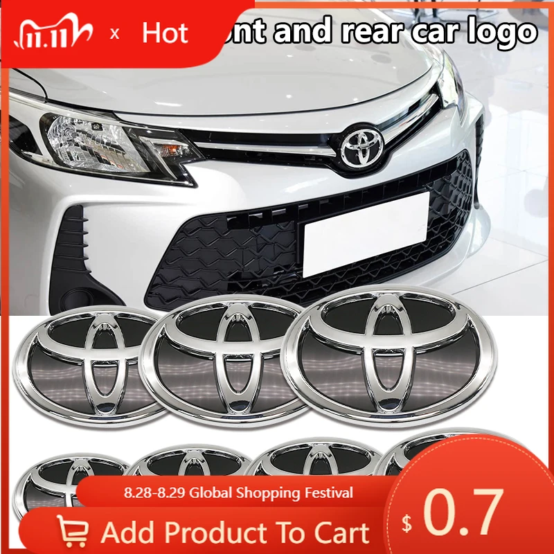 

Fot Toyota 2026 Новый автомобильный 3D логотип для Toyota Car серии Corolla Camry RAV4 Передняя головка Решетка Капот Эмблема Задний хвостовой бампер Tr