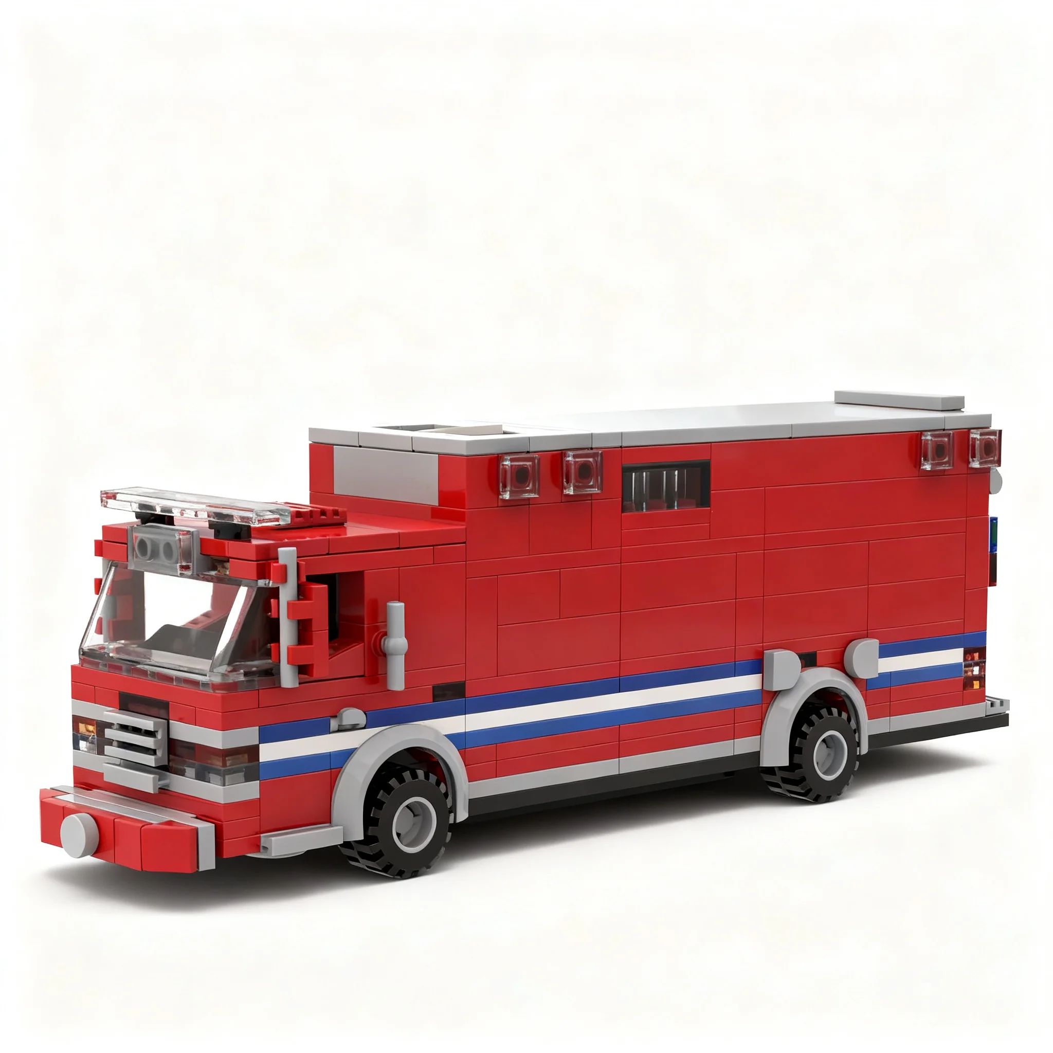 409pcs MOC City Fire America 250 Rescue Model Building Blocks Christmas Gifts Toy Craft Idea Birthday Collection 3D Creative