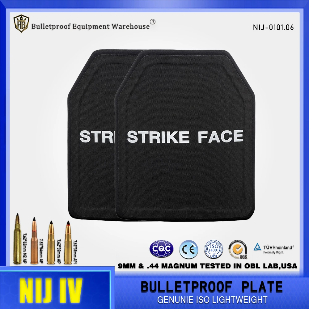 Level 4 NIJ IV 0.0101.06 Military Self-Defense Bulletproof Plate Tactical Bulletproof Armor Ceramic Silicon Carbide Alumina