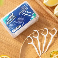 1 Box/50 Sticks Dental Floss Ultra-fine Dental Floss Stick Family Pack Dental Floss Adult Disposable Toothpick Household Teeth