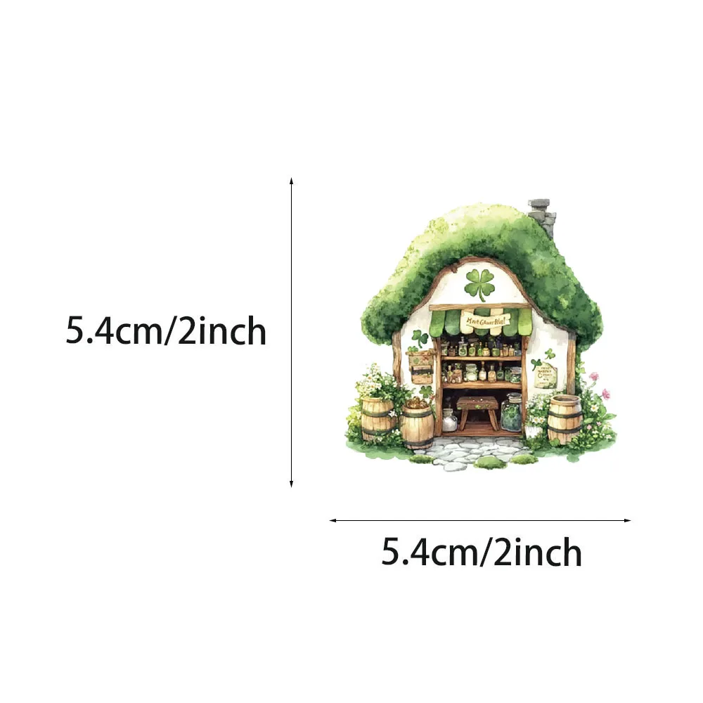 50 قطعة منزل خرافة إبداعية كارتون PET مادة شفافة ملصقات ديكور كوب ماء دفتر جراب هاتف ملصقات صناعة يدوية #3