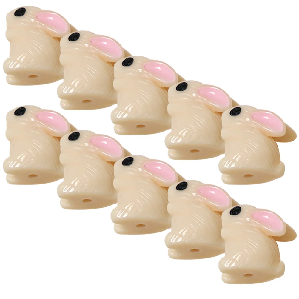 

10 Pcs Resin Rabbit Beads for Earrings Necklace DIY Bracelet Making Jewelry Craft Projects Accessories bunny diy charms