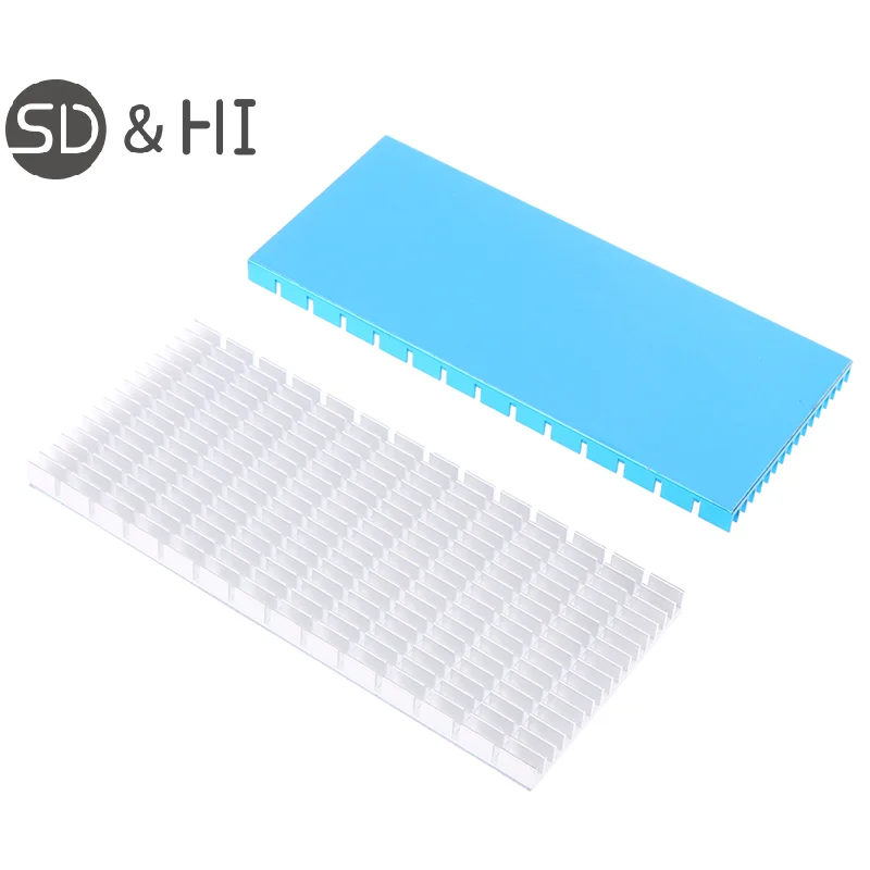 1Pc Aluminum Radiator Fin Mobile Phone Cooling Heatsink Radiator Cutting Slot Heatsink Blind Radiating Fin Heat Sink 150*65*8MM