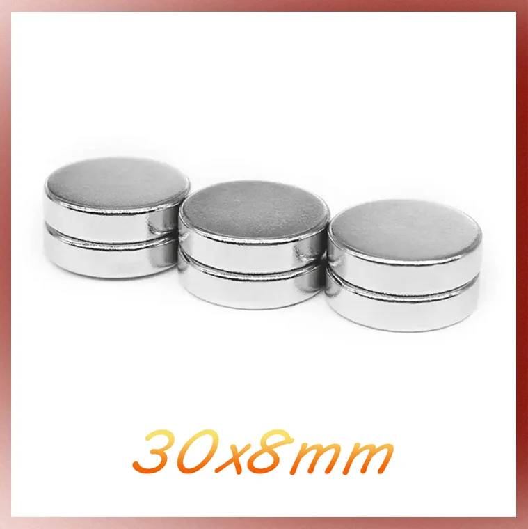 2/5/10/20PCS  30x8  30x15 mm Round Search Magnet Rare Earth Neodymium Magnet Dics N35 Permanent Srtong Magnet 30x8  30x15