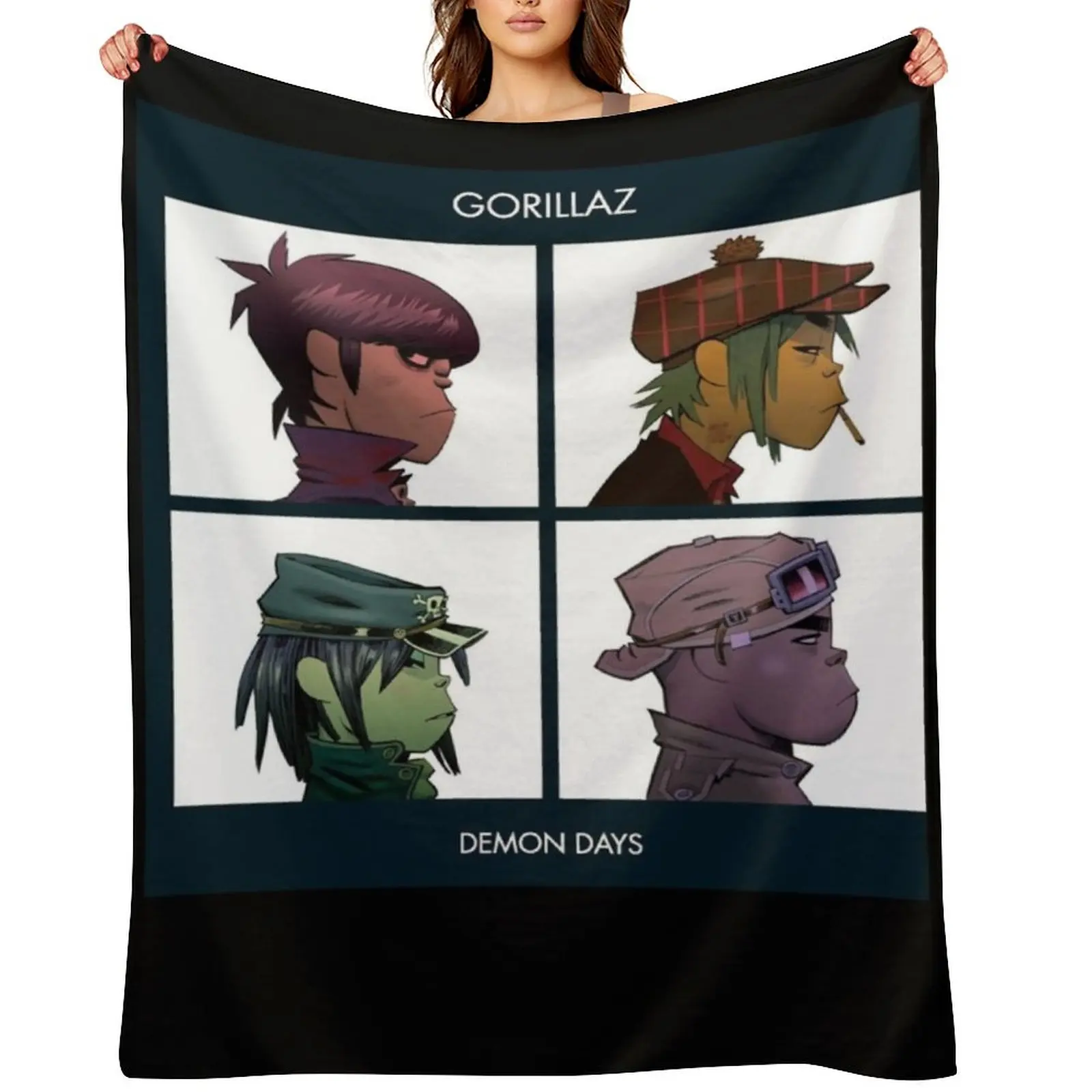 

four demon Fitted Scoop Throw Blanket Shaggy Fashion Sofas Single Sofa Blankets