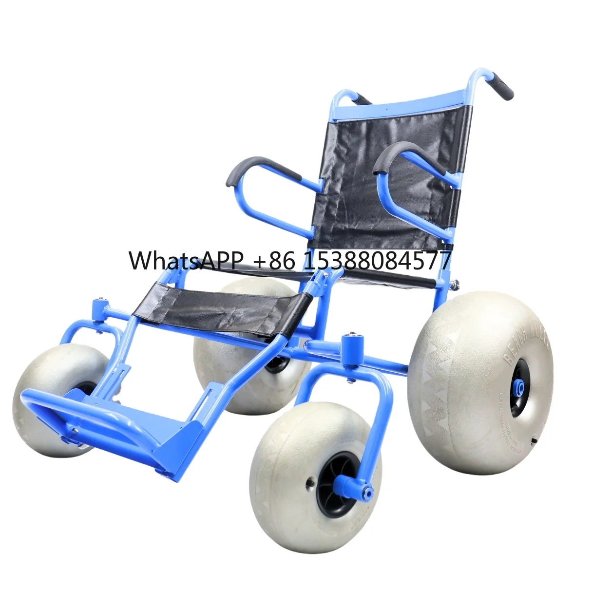 

MUNIU All-terrain Adult Beach Wheelchair for Sale with Balloon Tires for Soft Sand