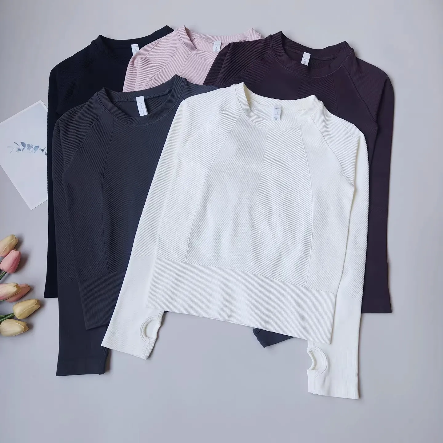 

New Yoga Clothes Quick-drying Clothes Long-sleeved Fitness Women's Sports Tops Pilates Beautiful Professional Training Clothes