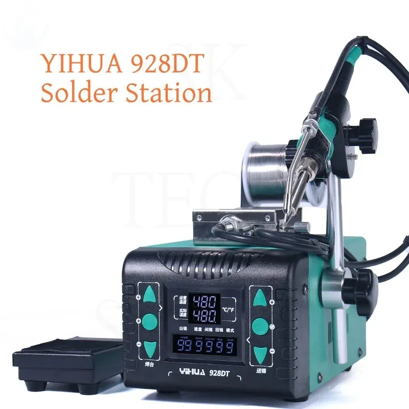 YIHUA 928DT High Power Automatic Soldering Machine 110W Foot-operated Iron Soldering Tool Spot Welding Machine Soldering Station