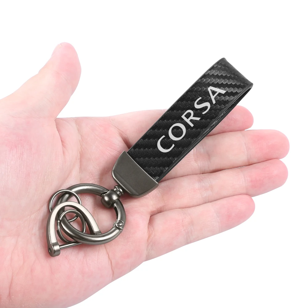 Car PU Leather Keychain Accessories For Opel Corsa C D E F A B Gsi 1.6T OPC Line 1.4T Turbo Corsavan 2004 2007 2008 2011 2015