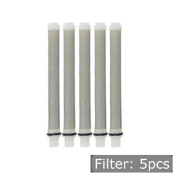 5 pcs Airless Spray Gun Filters, 60 Mesh Replacement High Pressure Spraying Accessories, Push-in Type