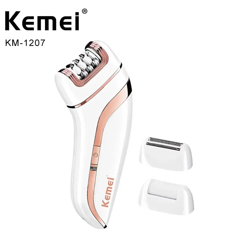 

Kemei KM-1207 Lady 3 in1 Electric Shaver Electric Shaver Portable Multi-Function Hair Removal Epilator for Body Household