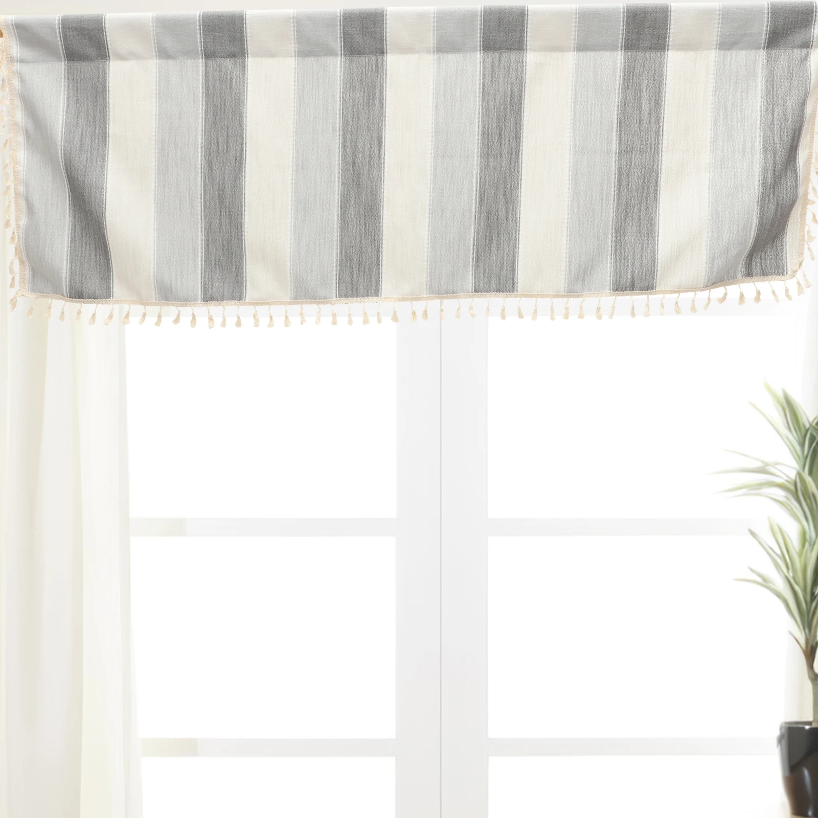 

Linen Kitchen Curtains Short Half Stripe for Small Windows Sink Blackout Small Window Curtains Lightweight Easy Match