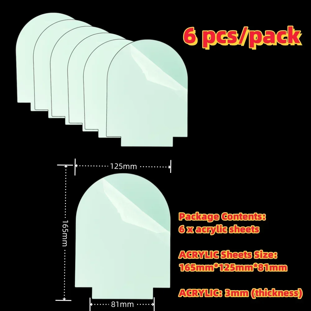 6/12 Stuks 3D Lampvoet Led Nachtlampje Diy Helder Acryl Lakens Rgb Kleur Touch Kinderlampen Slaapkamer decor Kerstcadeau Speelgoed
