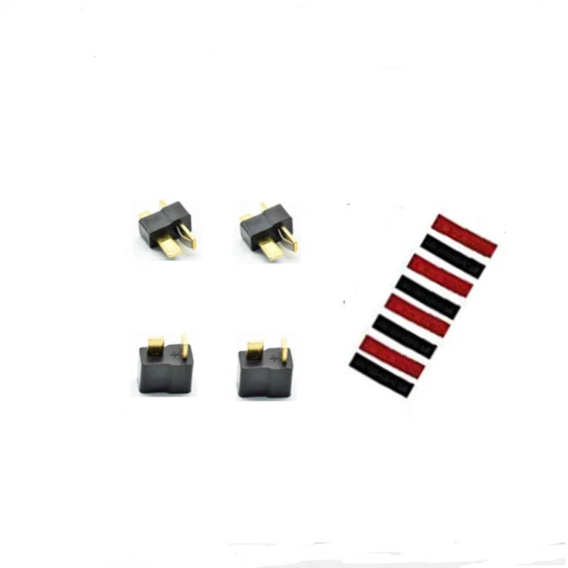 2/5/10 Paare 20 Stück schwarz Deans T-Style Stecker Stecker Buchse mit Wärme schrumpf für RC Lipo Batterie Esc Motoren Flugzeug