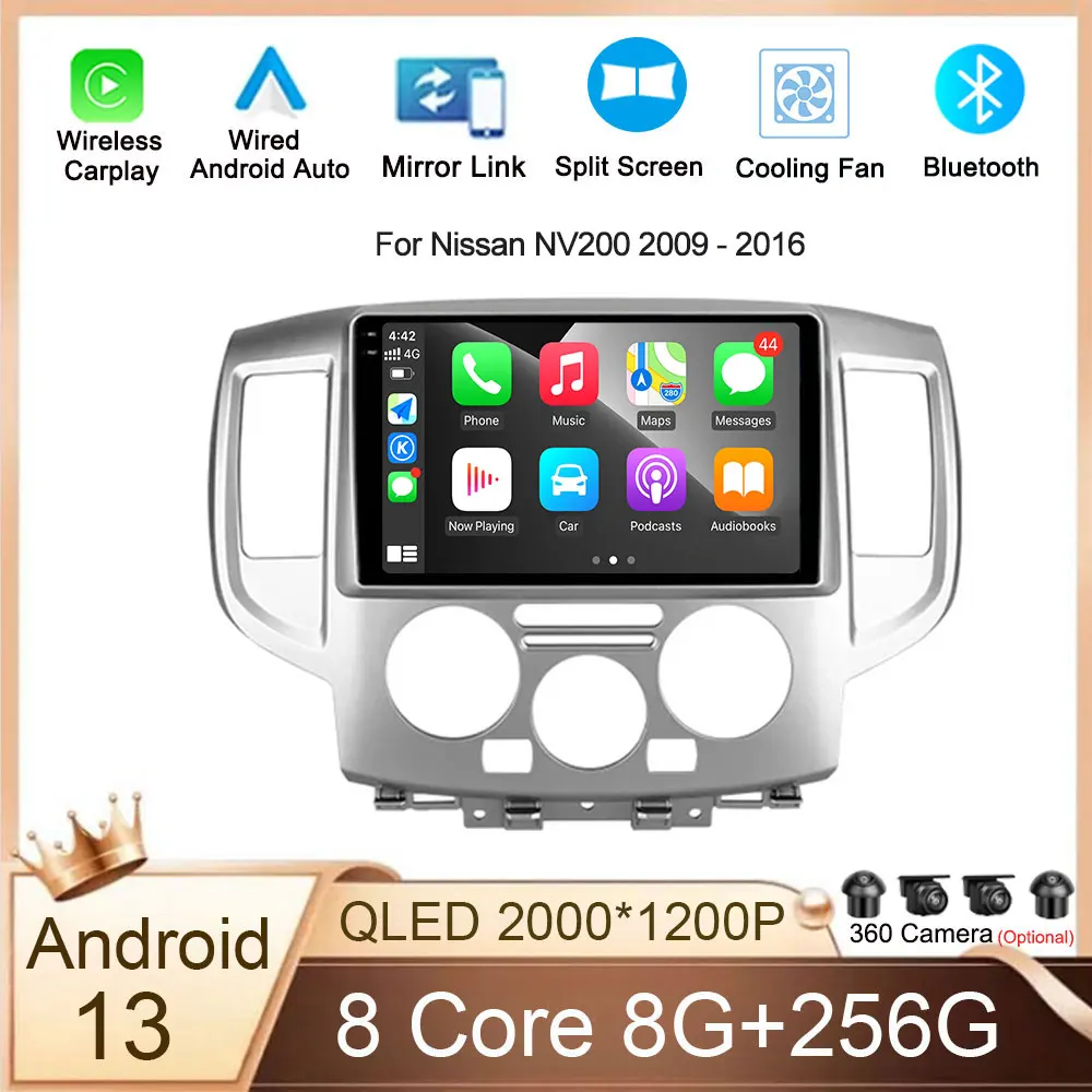 

Android 13 Car Radio For Nissan NV200 2009 - 2016 Support Steering Wheel Video Wifi Bluetooth Controls GPS Multimedia Player