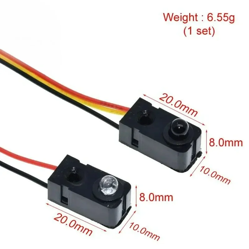 1pair 2/4 Pair Infrared Tube Transmissive Correlation Photoelectric Switch Infrared Sensor QT30CM Detection Distance for Arduino