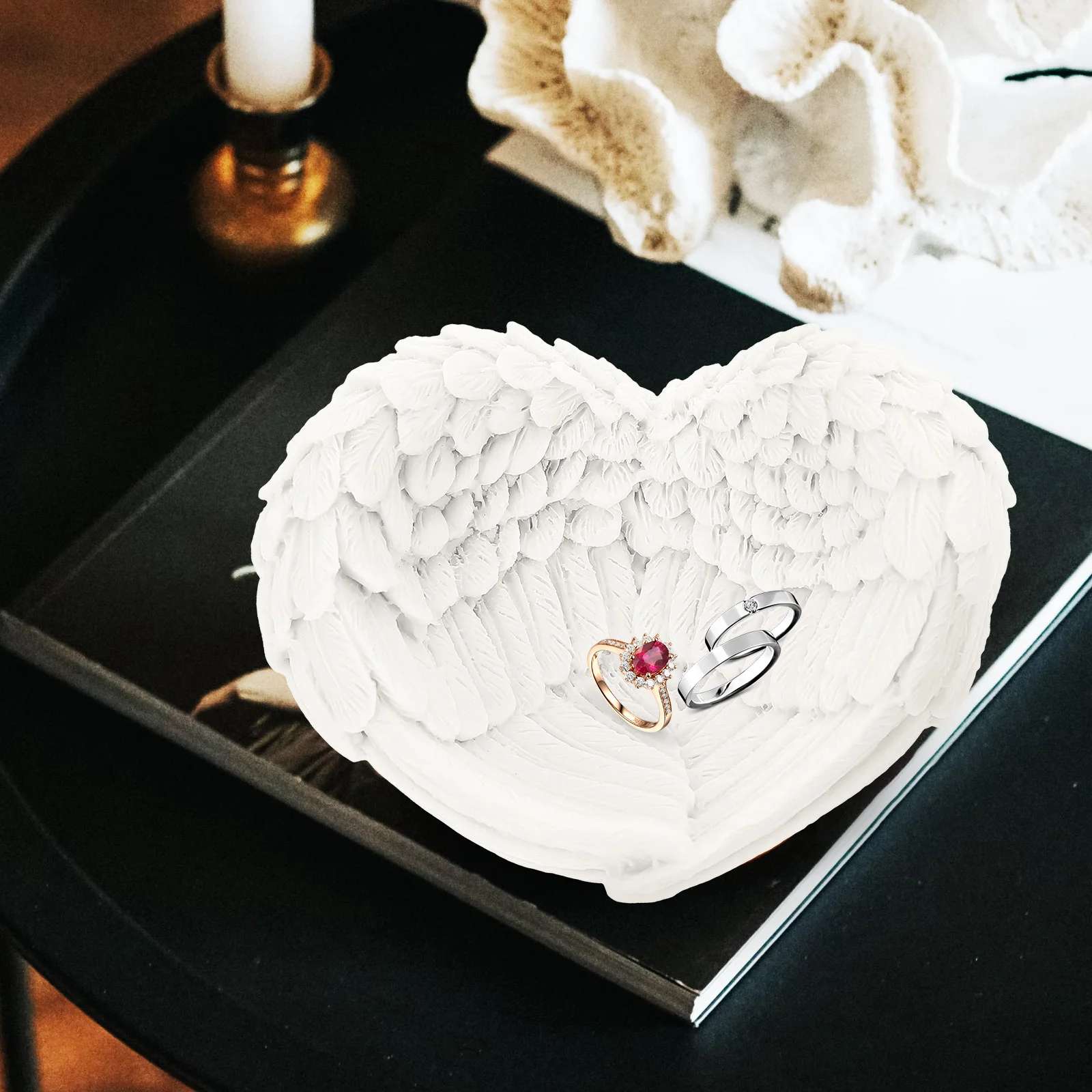 

Creative Tray Resin Storage Dish Home Decoration Multifunctional Key Tray Adorable Ornament for Kitchen Party Gift