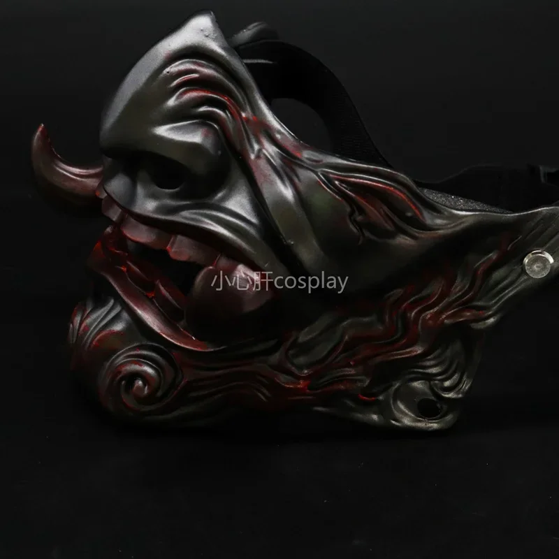 

Demon Fangya Prajna Cosplay Mask Halloween Devil Oni Samurai Ghost Horror Hard Resin Face Masks Adult Unisex Party Prop Masks