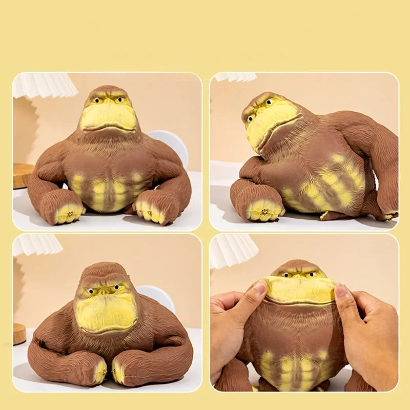 Squishy Monkey Elastic Antistress Decompression Gorilla Toy Anti-stress Monkey Strech Dolls Elastic Gorilla Kid Birthday Gifts