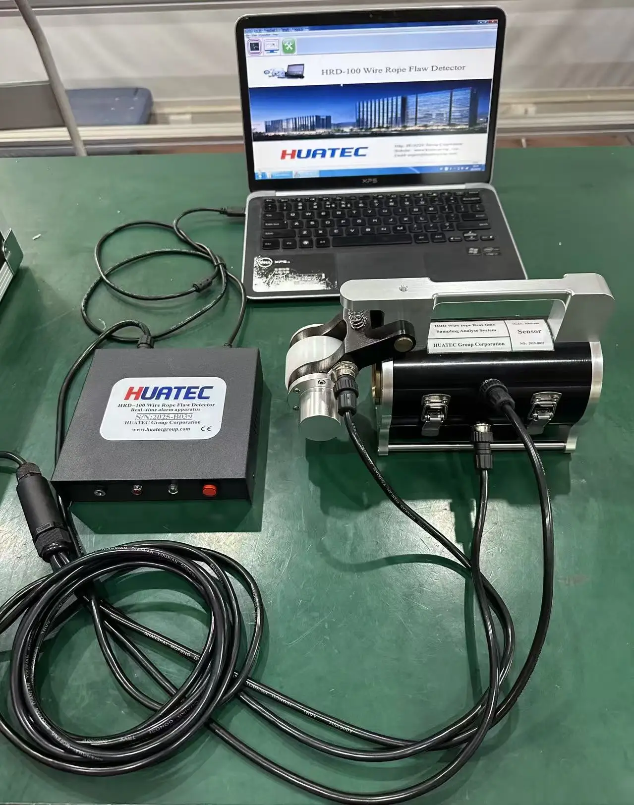HRD-100 Used to Identify Damage Inside the Steel Wire Ropes Broken Wires Wear Rust MRT Test Magnetic Wire Rope Defect Detector