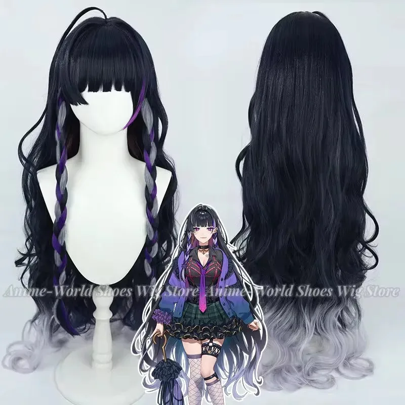2025 11 110 سنتيمتر Vtuber Nijisanjien EN7 XSOLEIL Meloco Kyoran مختلط الألوان شعر مستعار أنيمي تأثيري الباروكات مقاومة للحرارة Synthe