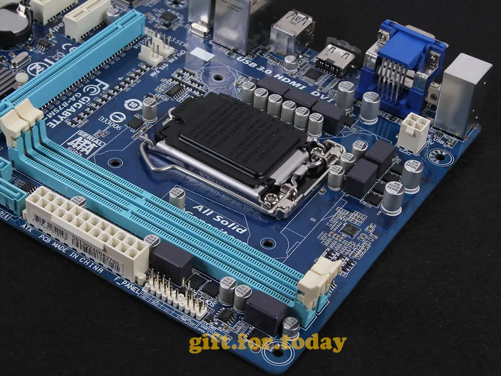 Original para gigabyte GA-B75M-HD3 intel b75 placa-mãe lga 1155 ddr3
