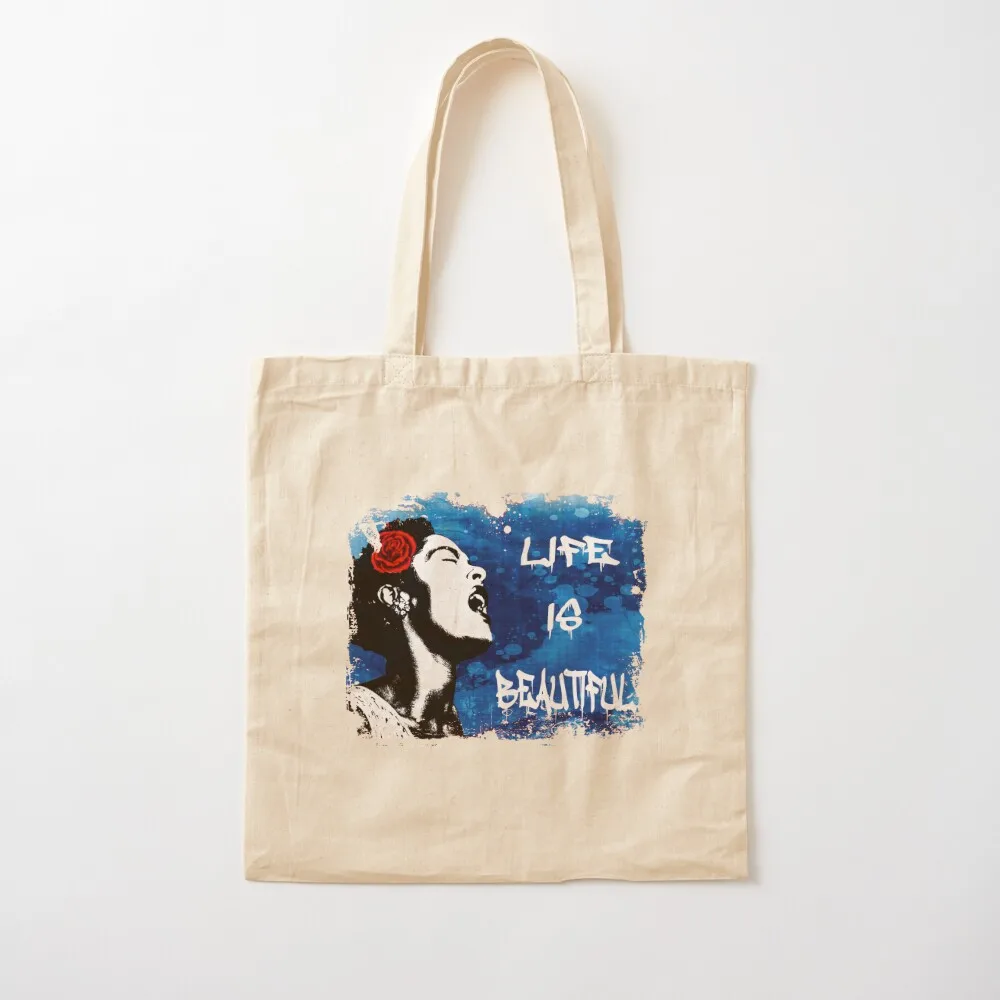 Banksy Life is Beautiful Tote Bag حقيبة تسوق بشعار Lady bags حقيبة تسوق محمولة رائعة