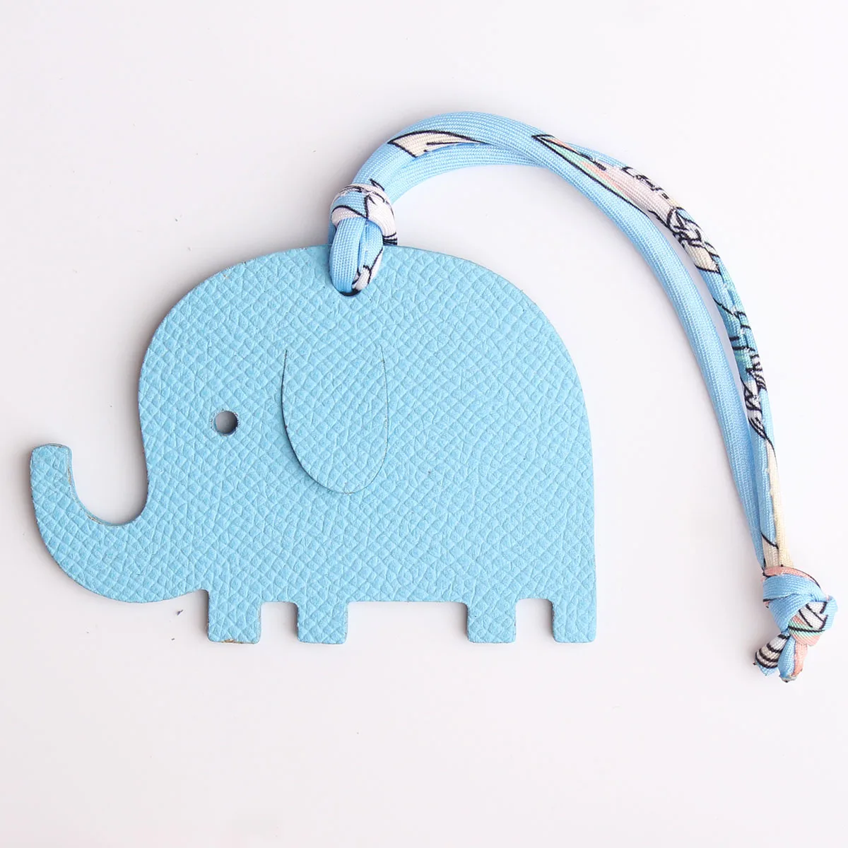 Double Faces Cute Real 100% Full Grain Leather ELEPHANT Keychain Backpack Pendant Animal Women Bag Charm