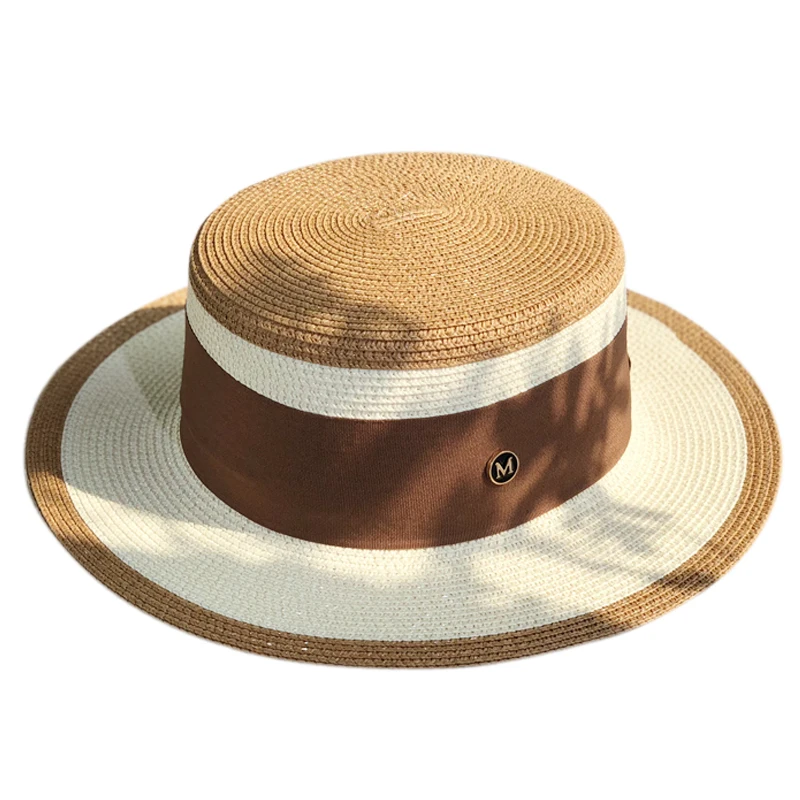 2022 Women\'s Summer Bucket Folding fashion fedora Straw Hat Panamas UV Protection Sun Visor Seaside Beach Hat Tide Summer Hats