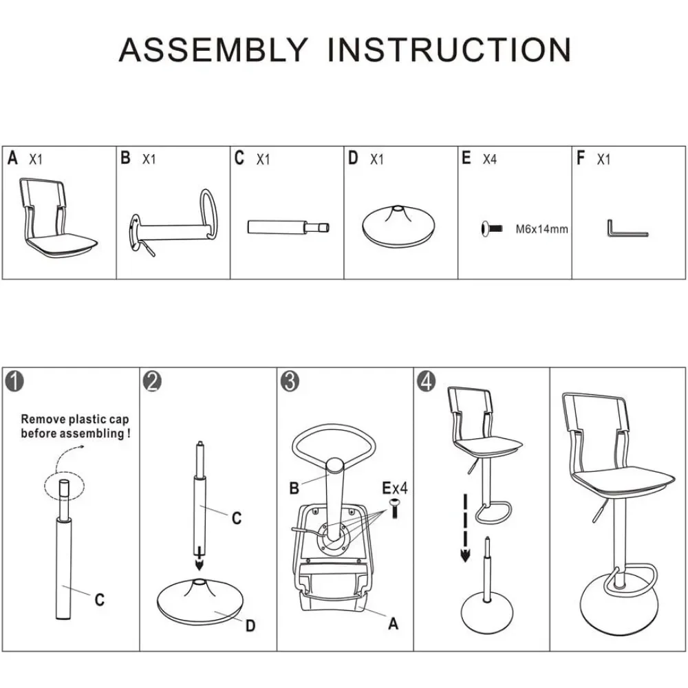 Kursi bangku Bar meja putar putih dapat diatur dengan belakang (Set dari 2) furnitur Café kursi bebas ongkos kirim