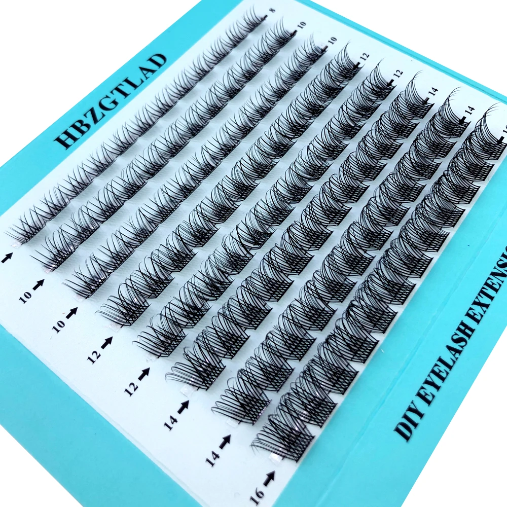 Mischen Sie 3D Fluffy Single Cluster Falsche Wimpern, vorgefertigte Volumenfächer, einzelne Wimpern, segmentierte natürliche gefälschte Wimpern für die Augenverlängerung – Detail 2