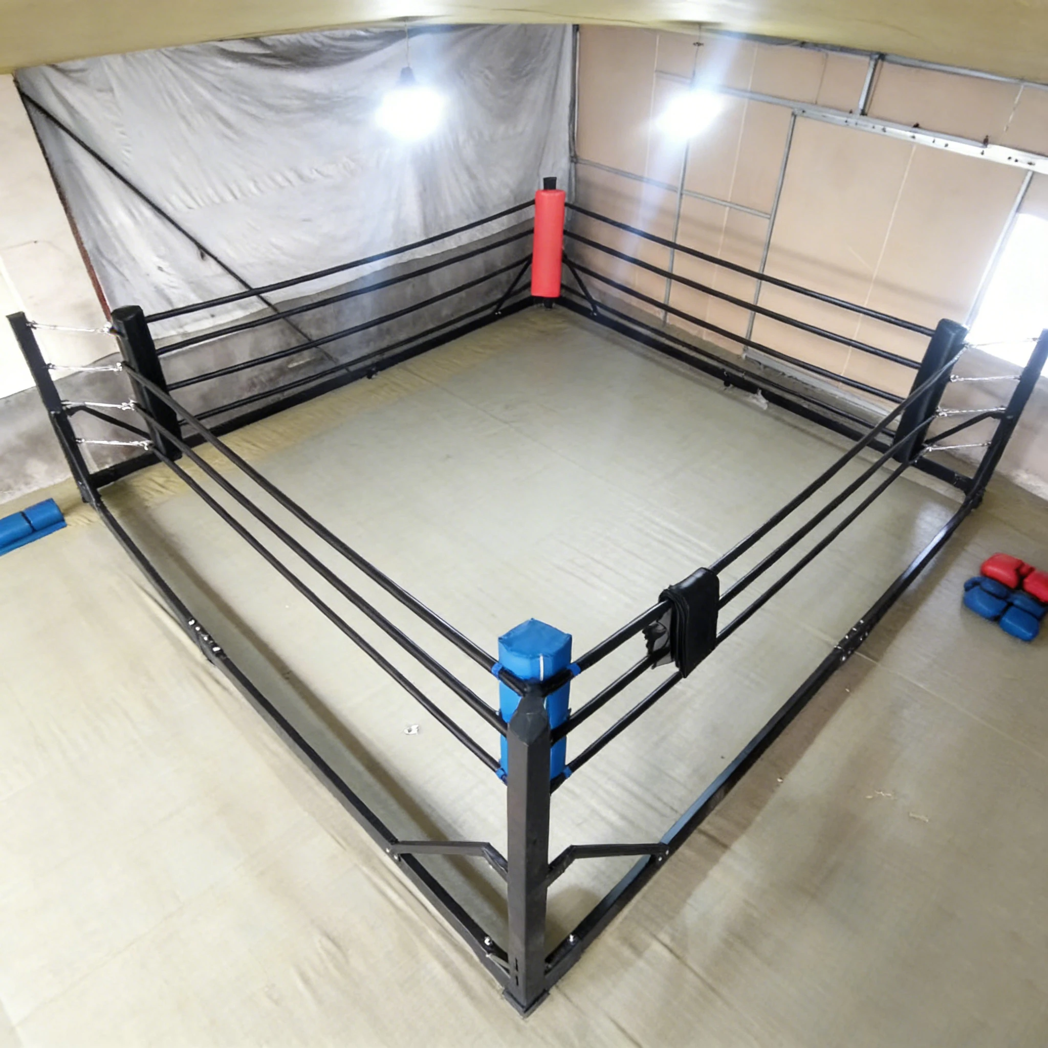 Fist Ring De Boxeo Plegable 4m/5m Custom Logo Portable Extendable Boxing Ring  for Export  Collapsible  Floor Boxing Ring - view 6