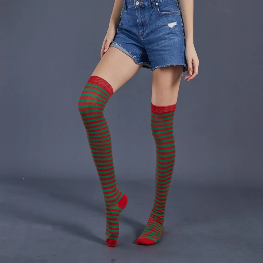 Halloween Lange Gestreifte Kniehohe Strümpfe Anime Hexe Socken Frauen Party Kostüm Prop Weihnachten Dress Up Zubehör Täglichen Verschleiß Dünne – Detail 12
