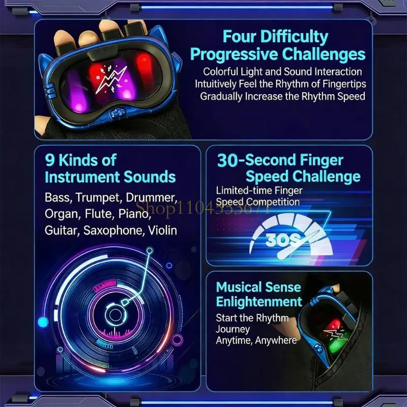 Best Seller Small Electronic Music Game With 9 Different Sound Categories And Speed Testing Ability view 3