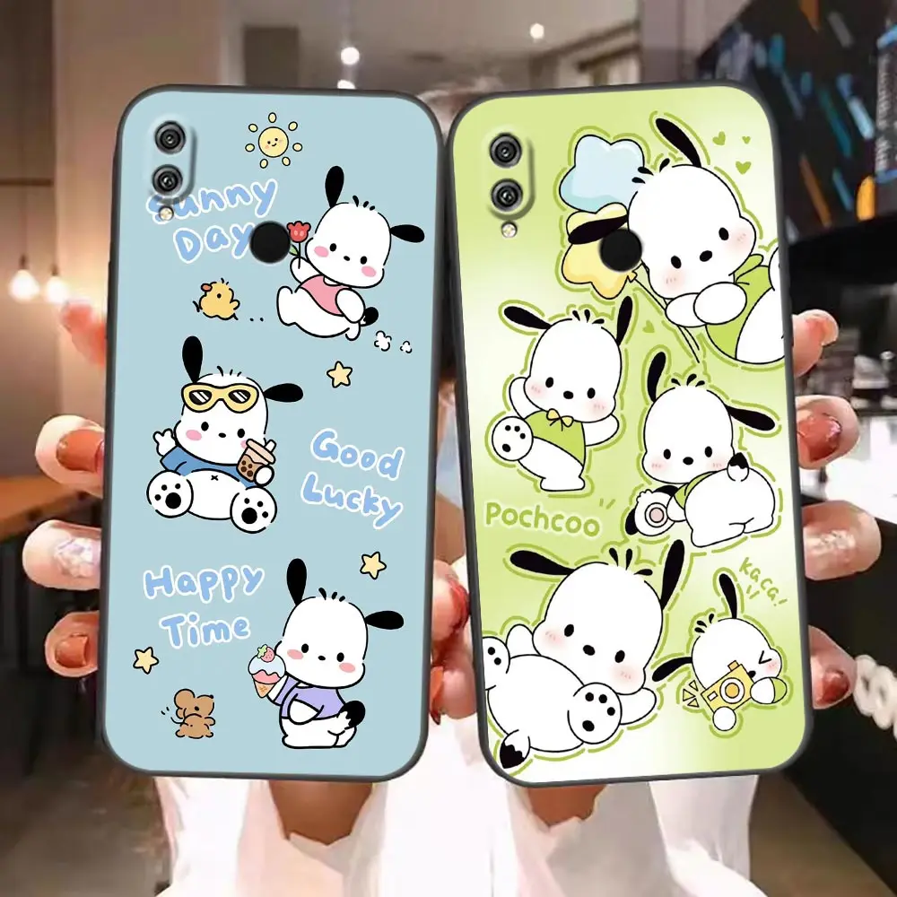 Cartoon Cute Pochacco Phone Funda Coque Case For Honor 9X 9 8 8X Max 80 70 60 50 30 20 10 10I NOTE 10 Lite Pro Case Capa Shell