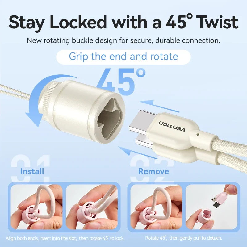 Vention Power Bank 10000 мАч 22,5 Вт PD Power Charging со встроенным кабелем USB Type-C для iPhone/Huawei, сверхпортативное зарядное устройство