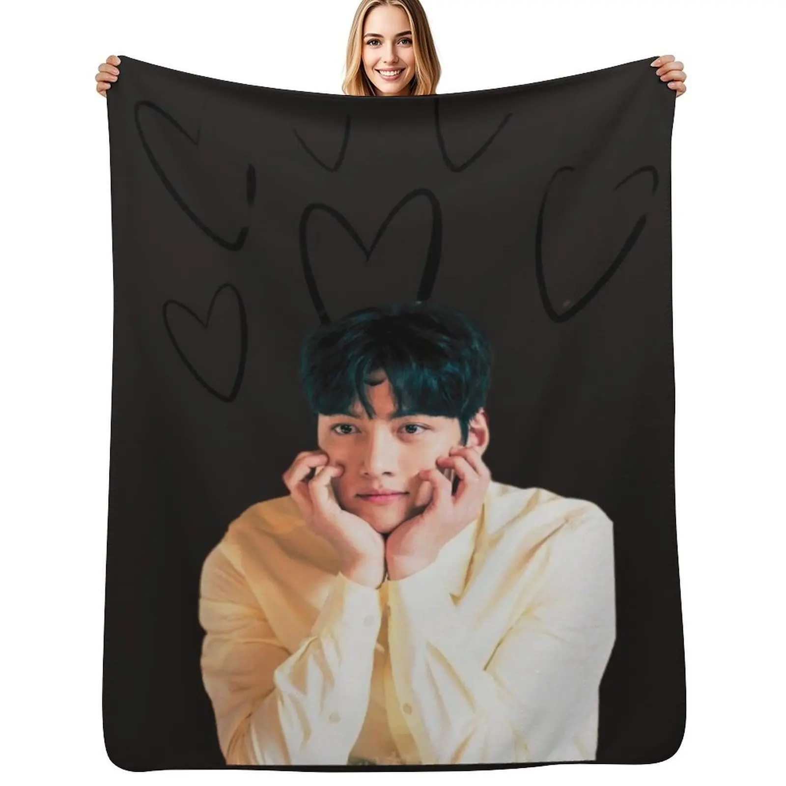 

Ji chang wook Throw Blanket Luxury Designer Personalized Gift Soft Beds Sofa Quilt Blanket