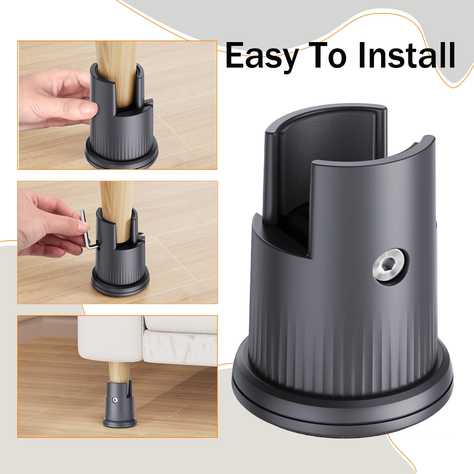 4pcs/set Home Furniture Riser Furniture Leveler Table Leg Pad Table Feet Chair Leg Cap Chair Feet Protector Height Adjustable