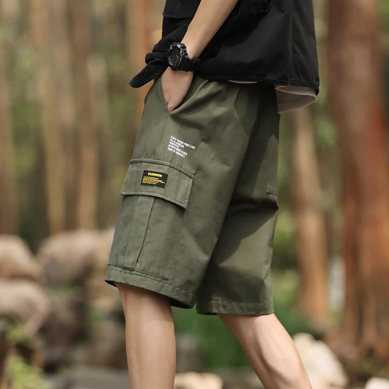 

2026 Summer Big Pocket Workwear Shorts Man Casual Work Cool Short Cargo Pants Loose Quick Dry Clothing Sports Male Outfit Shorts