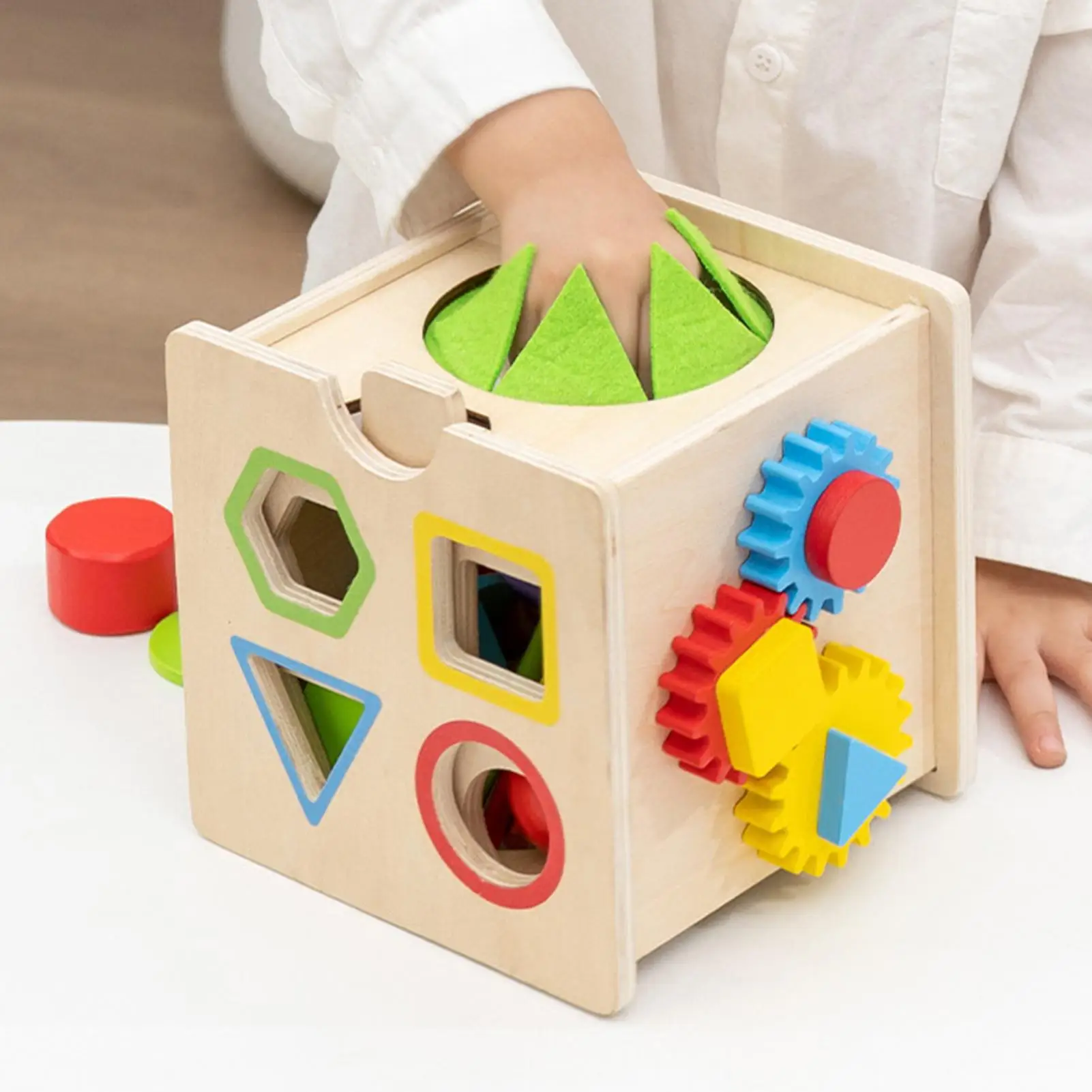 กล่องสมบัติเสริมพัฒนาการเด็กเล็ก 8 in 1 ฝึกการจดจำและจับคู่สี ของเล่นเสริมทักษะแบบหยอดเหรียญ