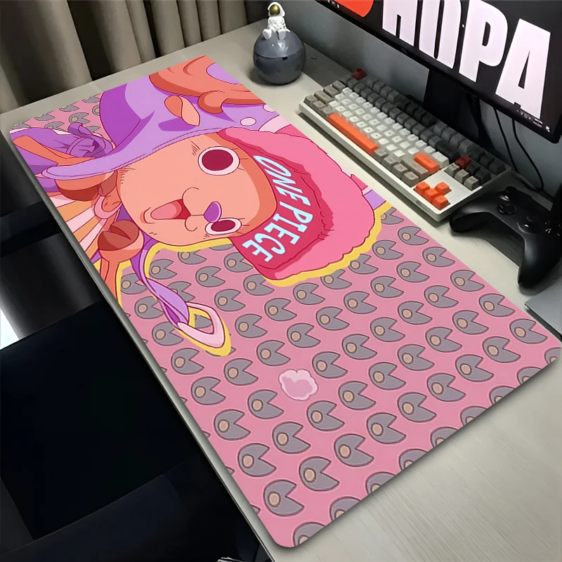 Hot Mouse Pad kawaii one piece Tony Tony Chopper Big Size Laptop Desk Mat Non-Slip Gamer Keyboard Pad Gaming Extended Mousepad