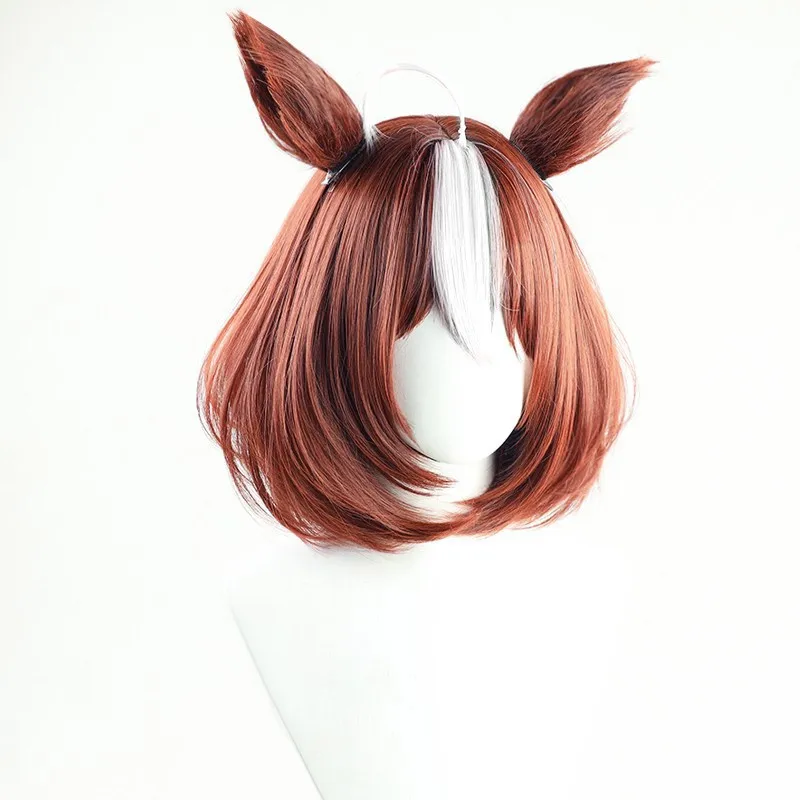 Uma Musume Pretty Derby Meisho Doto Taiki Shuttle Cosplay Wig Tail Ear Anime Game Roleplay Party Costume Prop Synthetic Hair