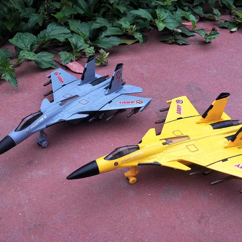 Simulation Flugzeug Spielzeug J-15 Mit Lichtern Und Geräusche Luft-und Raumfahrt Flugzeug Modell Kämpfer Legierung Spielzeug Modell Elektrische Zurückziehen Flugzeug