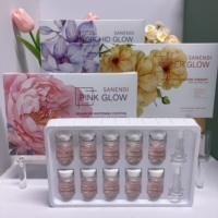 10vials Original Pink Glow PDRN Hyaluronic Acid Dr.Pen Serum for Facial Nicotinamide Booster Brightening Repair Fine Line