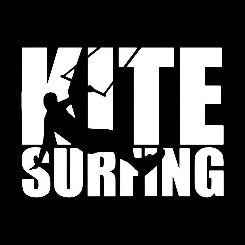 Waterproof And Scratch-Resistant Decals for Featuring Humorous Kite Surfing Designs, Perfect for Anime Fans And Caravan Graphics