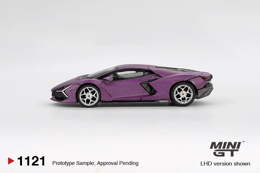 MINIGT 1/64 Lamborghini Revuelto Viola 30th Matte MGT01121-CH coche de aleación Diecast Metal modelo niños juguetes para niños